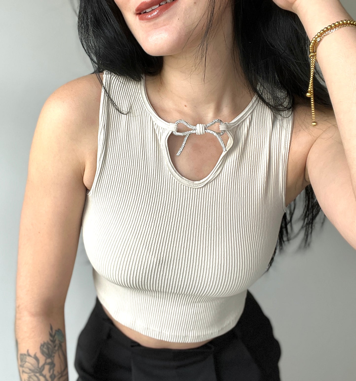Bow coquette crop top