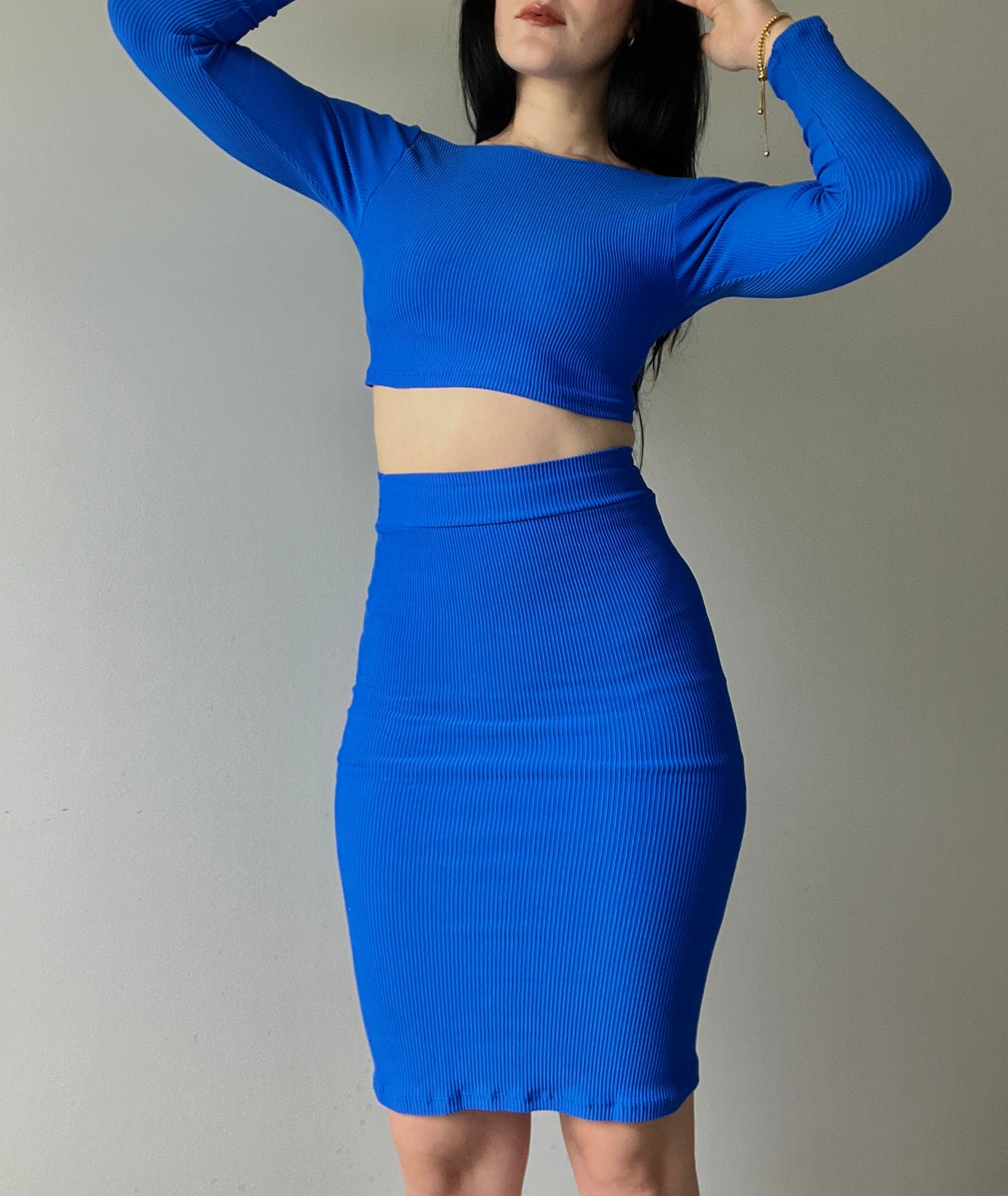 TWO PIECES SET , LONG SLEEVE, BACKLESS