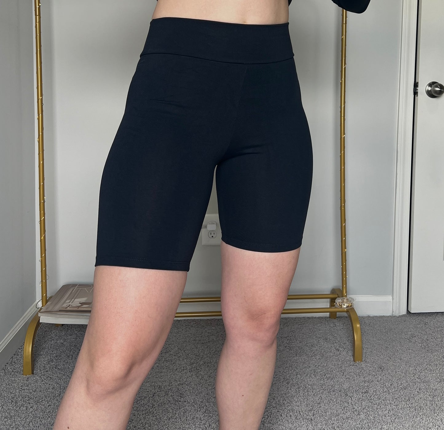 BLACK BIKER SHORTS