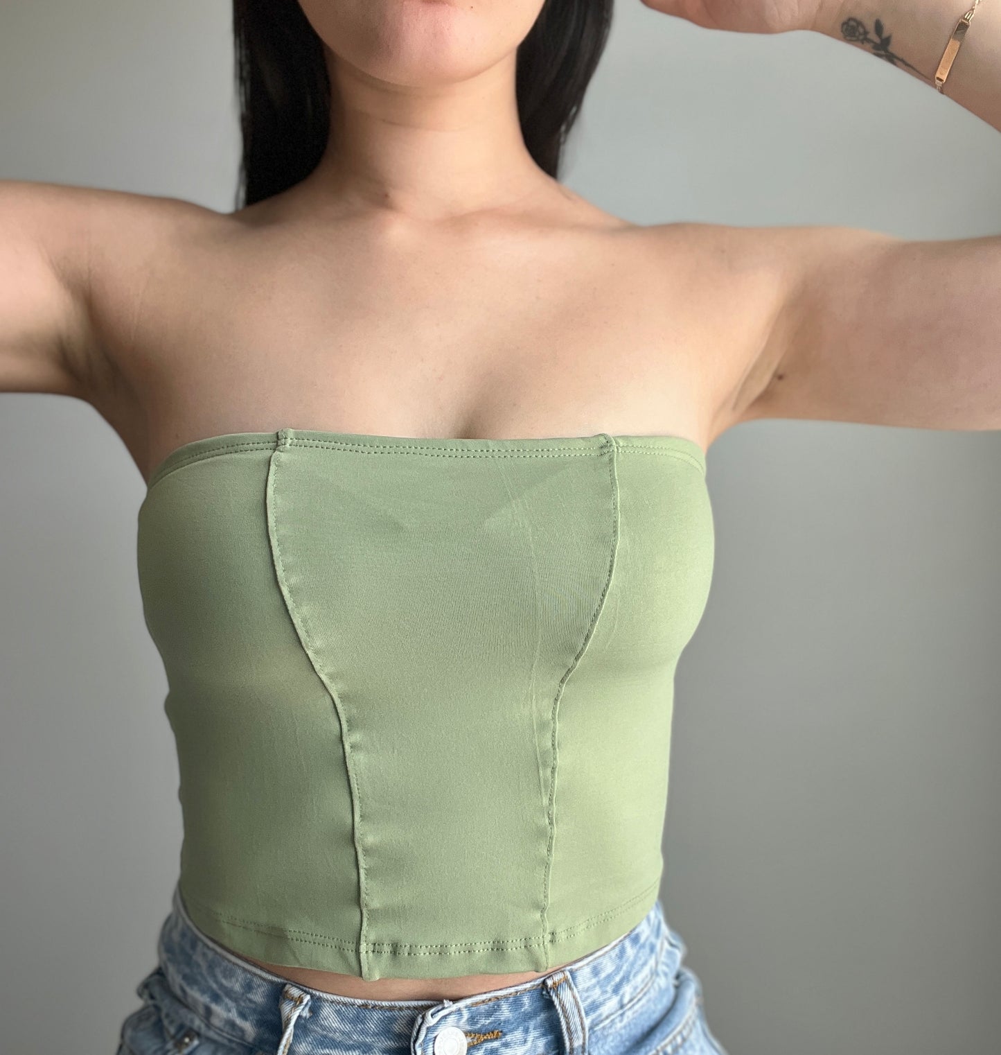 Solid Crop Tube Top - DIVINA CLOTHING STORE