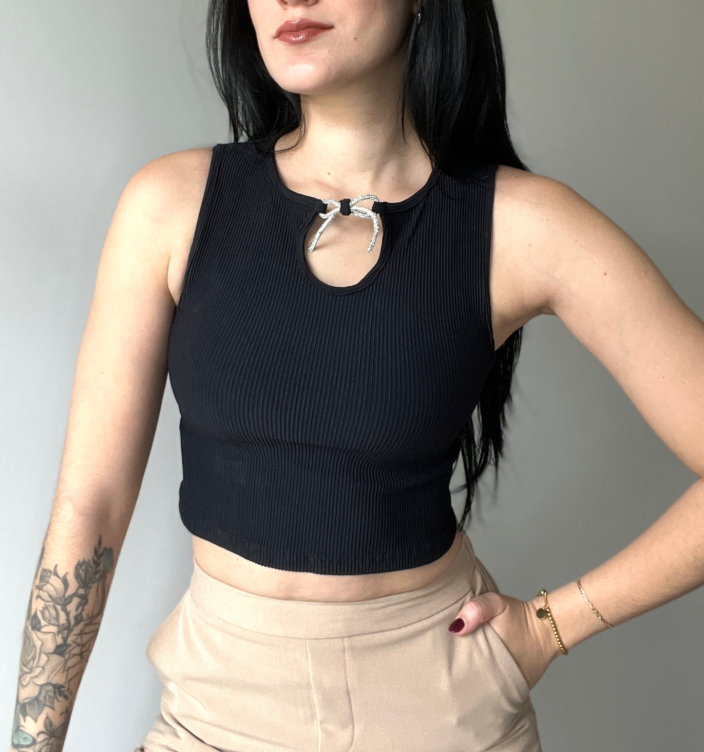 black crop top