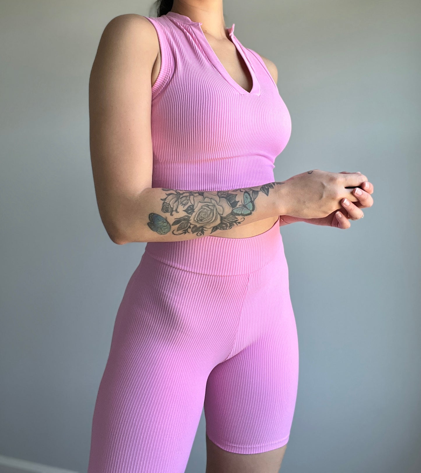 Ribbed Knit Sports Set - DIVINA CLOTHING STORE