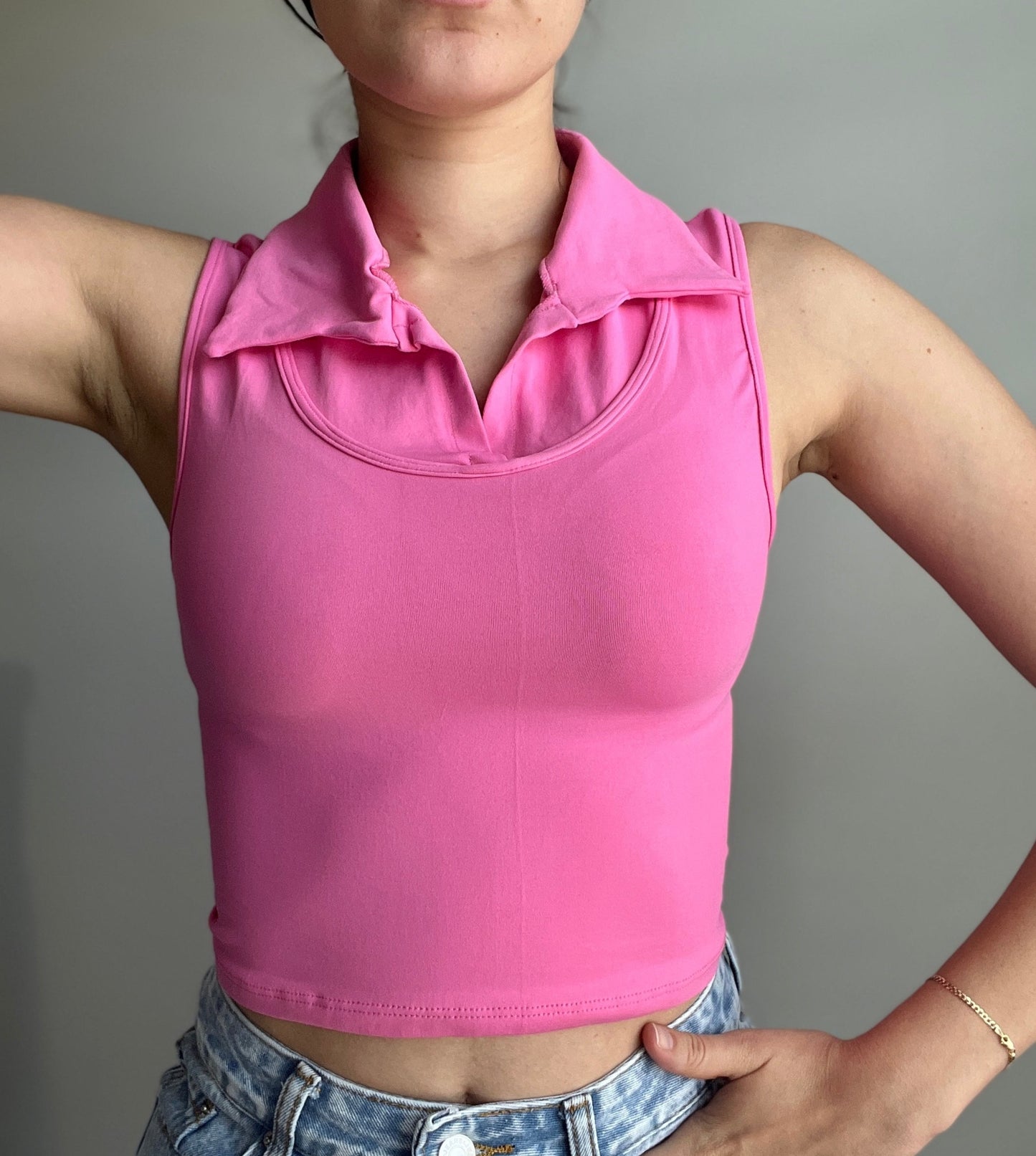 COLLARED TANK TOP - DIVINA CLOTHING STORE