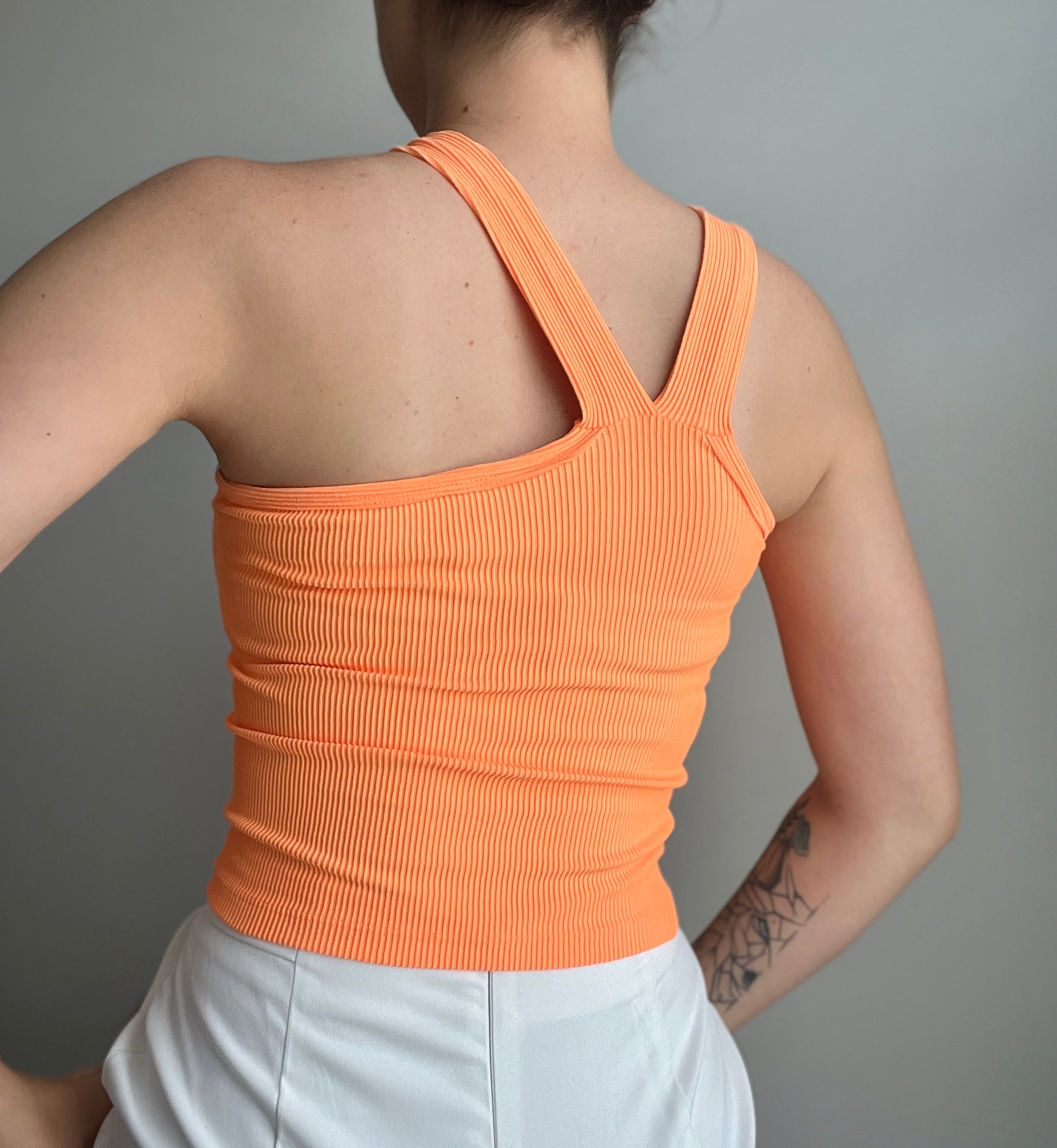 One shoulder Rib-Knit Top - DIVINA CLOTHING STORE